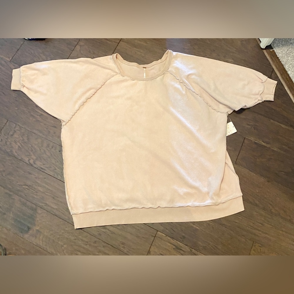 Free People Pink Sweatshirt Pullover Sweatshirt